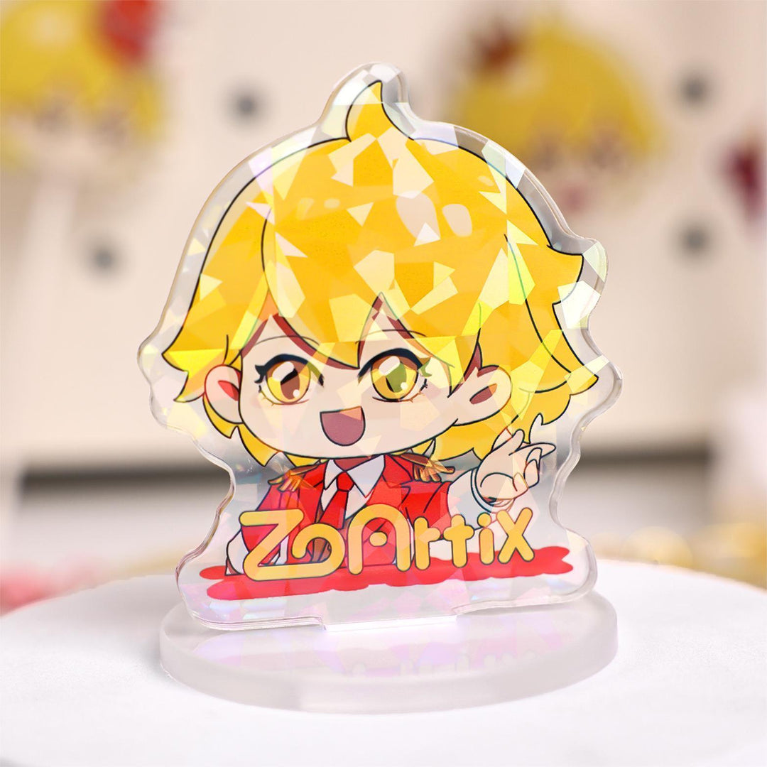 Custom Holographic Broken Glass Acrylic Standees - ZoArtix