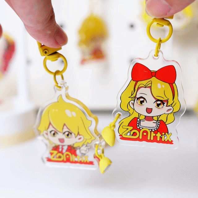 Customizable Magnet Keychains Custom Heart Magnet Acrylic Keychains | ZoArtix Charms Manufacturer