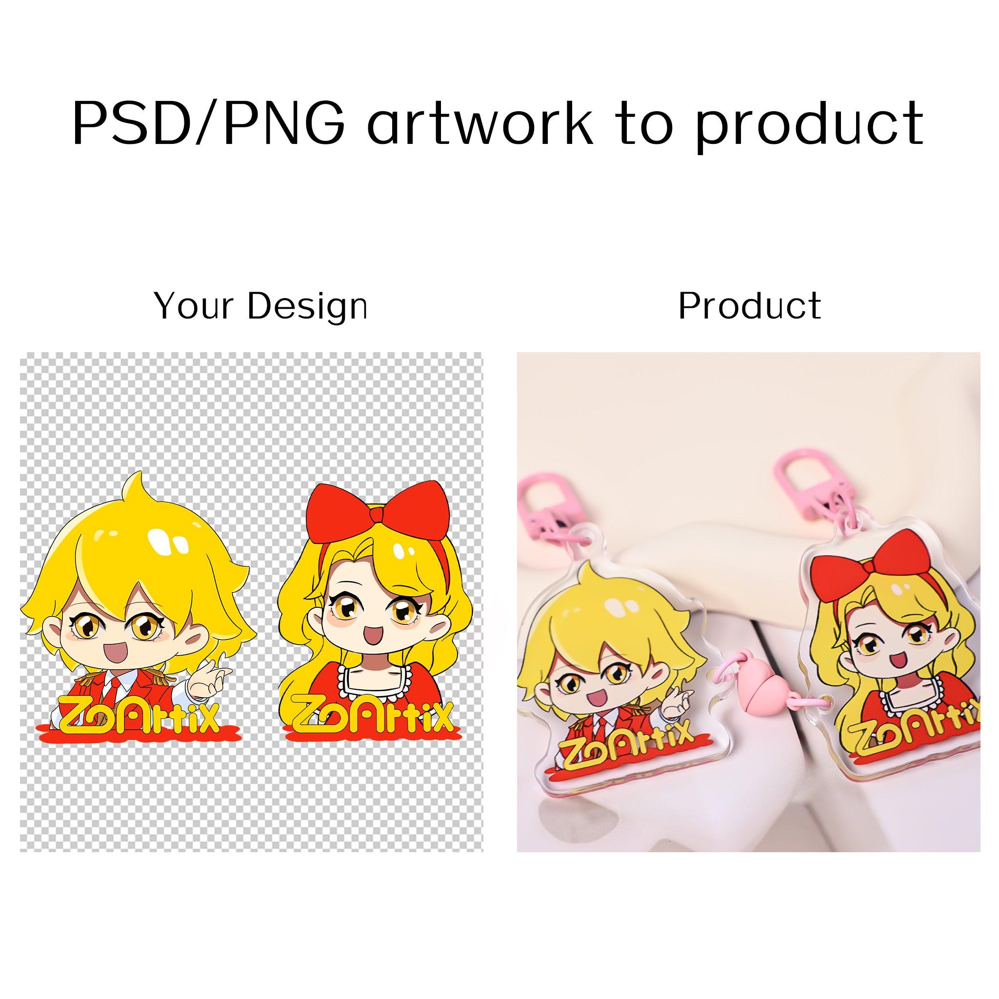 Custom Magnetic Heart Couple Keychains - ZoArtix