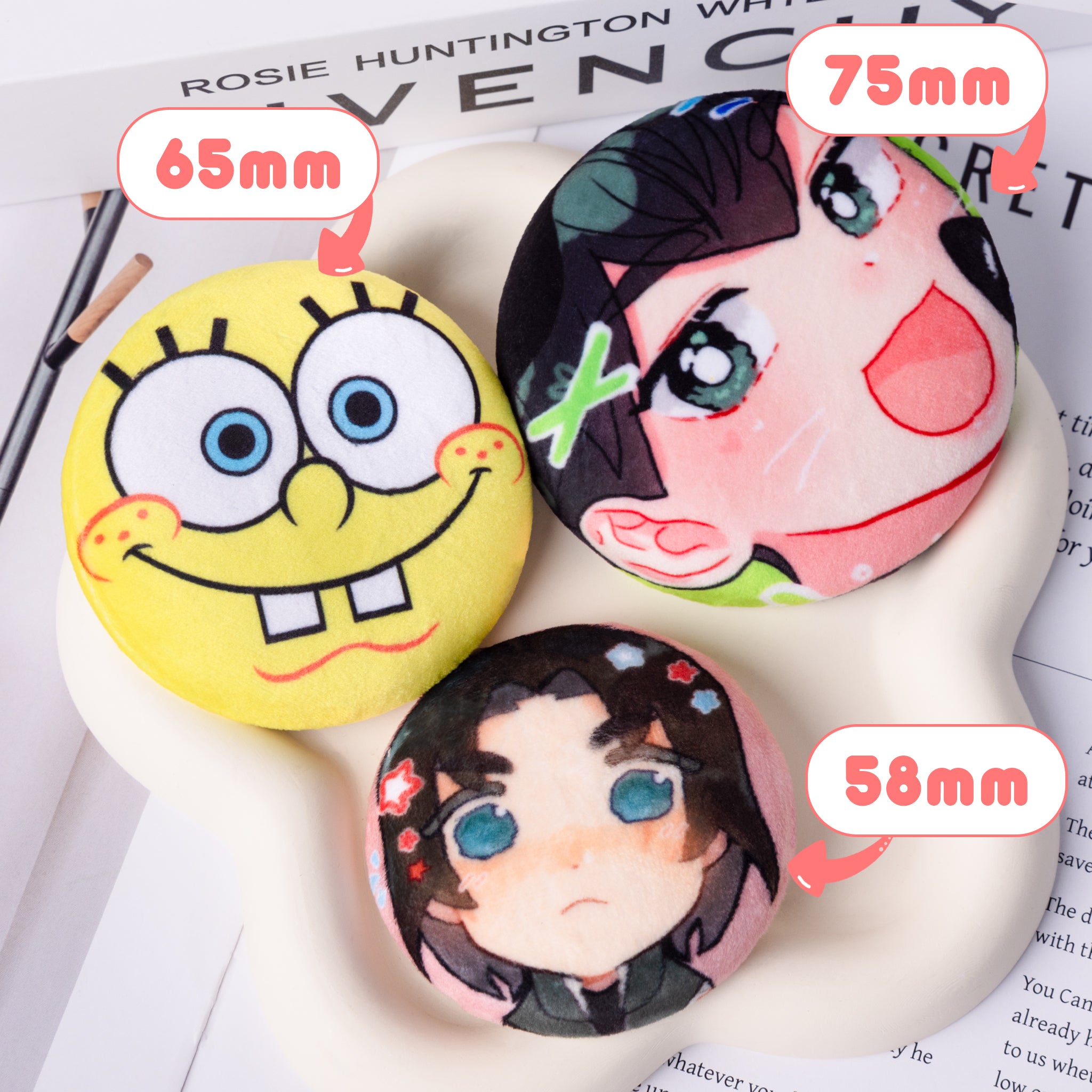 Custom Plush Badges/Pins - ZoArtix