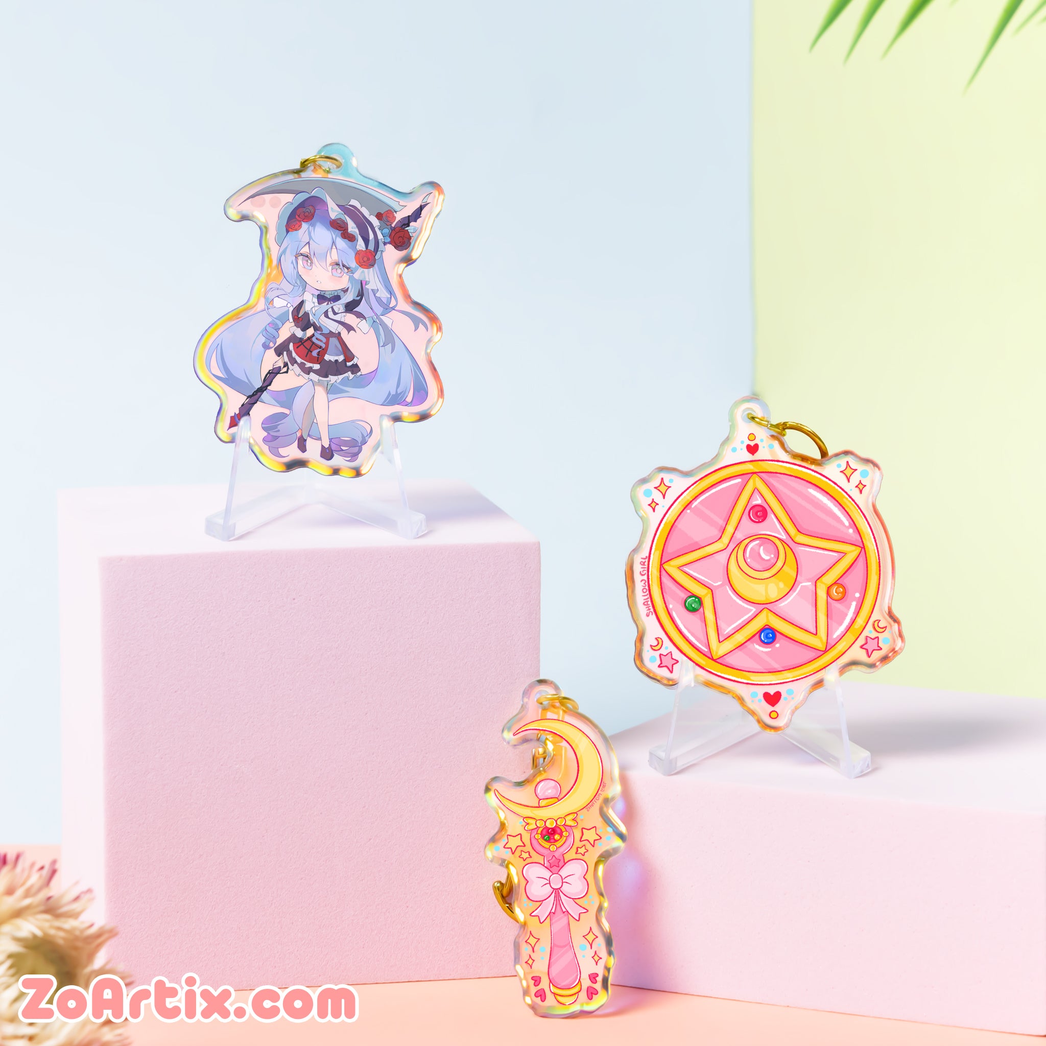 Custom Rainbow Acrylic Keychains - ZoArtix