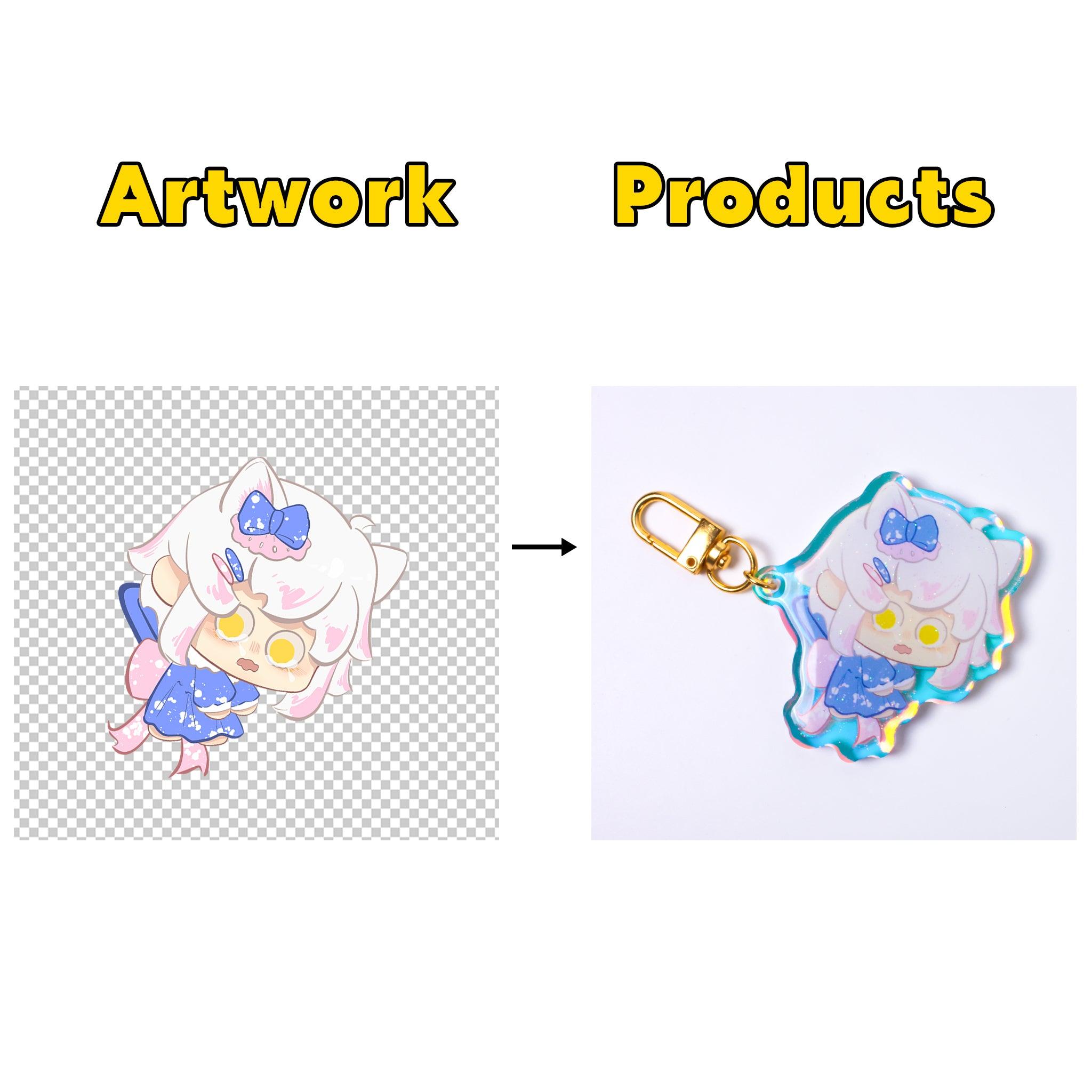 Custom Rainbow Acrylic Keychains - ZoArtix