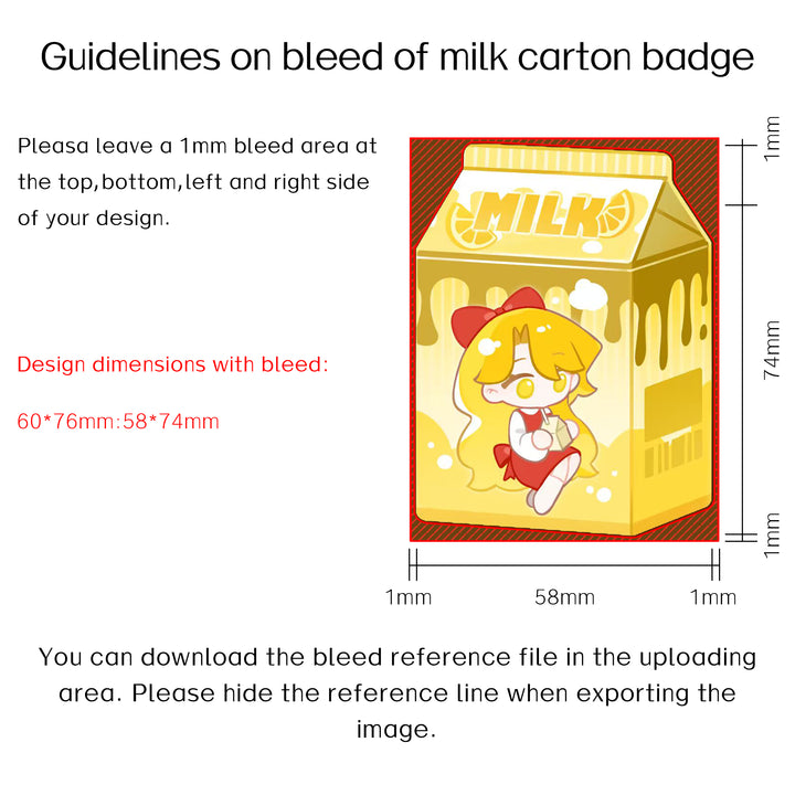 Custom Milk Carton Badge