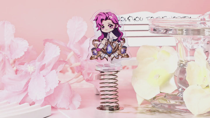 Standees de acrílico personalizados con agitadores de primavera